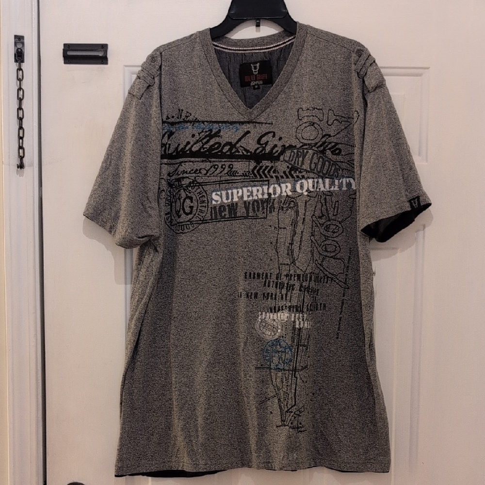 Women's Gray Quilted Giraffe Brand Graphic Tee, Size 3X